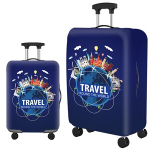 Husa protectie troler elastica, material premium, marime L, model Travel Around The World